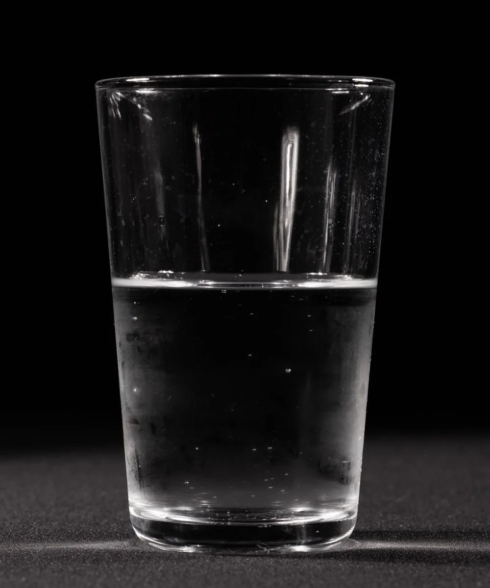 A glass of water